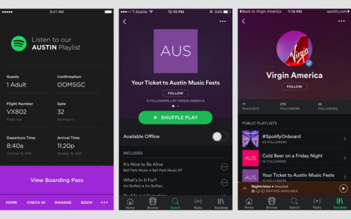 Virgin America Teams with Spotify for Destination Playlists