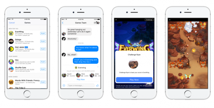 Facebook Launches Messenger Gaming Experience
