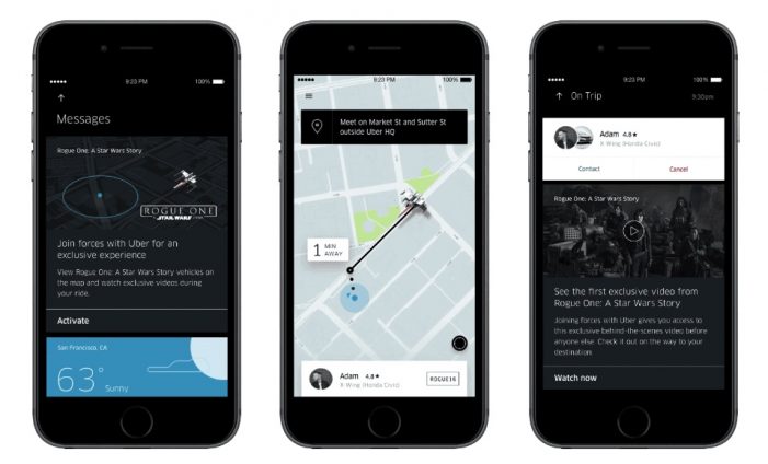 Uber Teams Up with Star Wars for Rogue One Promotion