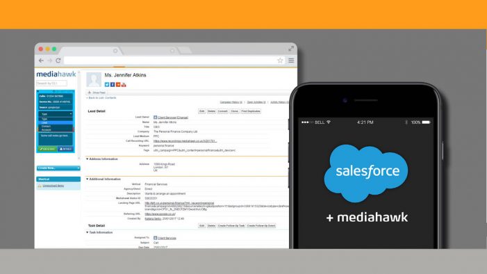 Mediahawk Integrates with Salesforce for Better Marketing Attribution and Sales Data