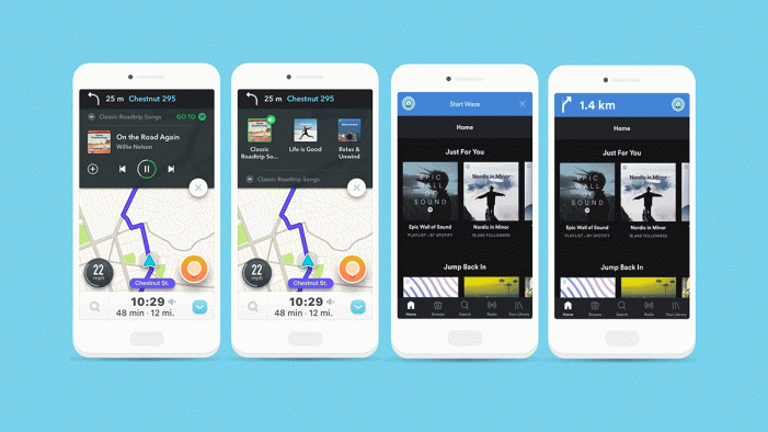 Spotify and Waze partner for easy music listening and navigating