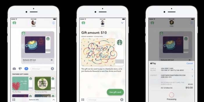 Starbucks lets customers send coffee to friends through iMessage