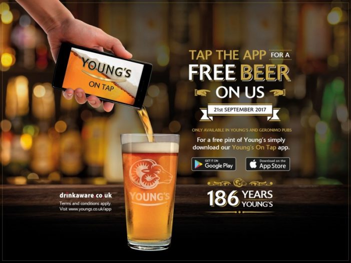 Young’s Beer Celebrates Brewery’s 186th Anniversary with Free Pint Promotion
