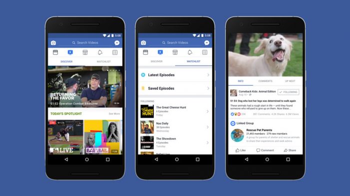 Facebook launches Watch video service in the US