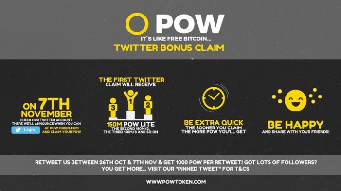 Cryptocurrency Pioneer POW Integrates with Twitter