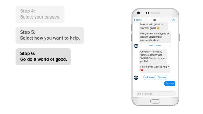 Idealist and BBDO New York team to launch ‘Ida’, the world’s first chatbot for good