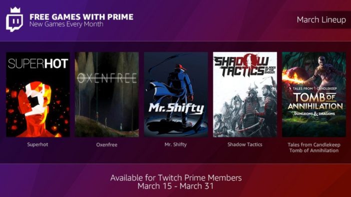 Amazon will give away free games every month with Twitch Prime