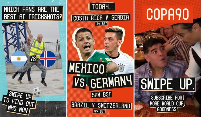 Copa90 partners with Snapchat to deliver first-person fan footage from FIFA World Cup 2018