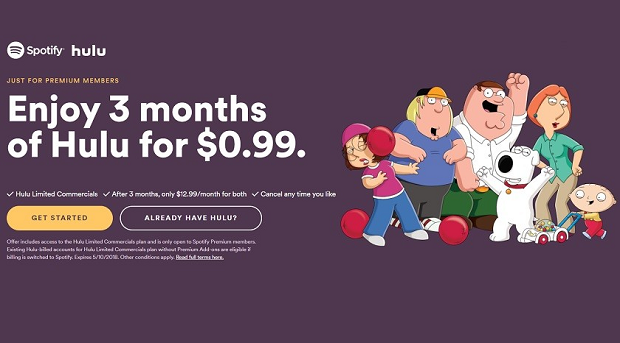 Spotify and Hulu launch joint subscription plan