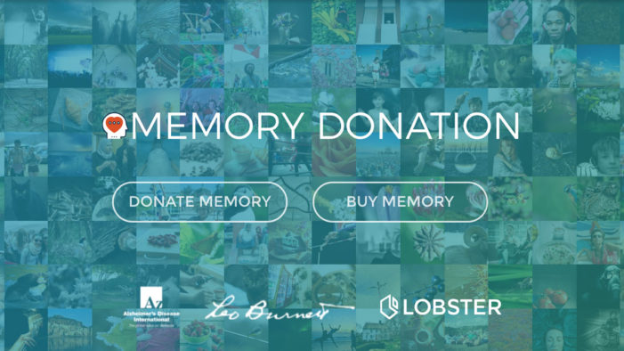 Lobster launch MemoryDonation campaign in support of dementia awareness