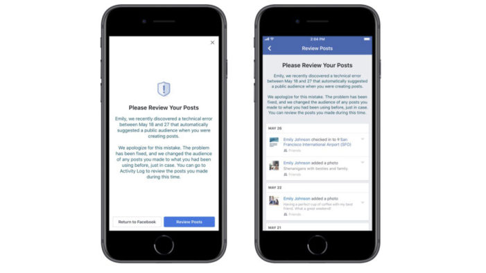 Facebook bug made private posts of 14 million users public