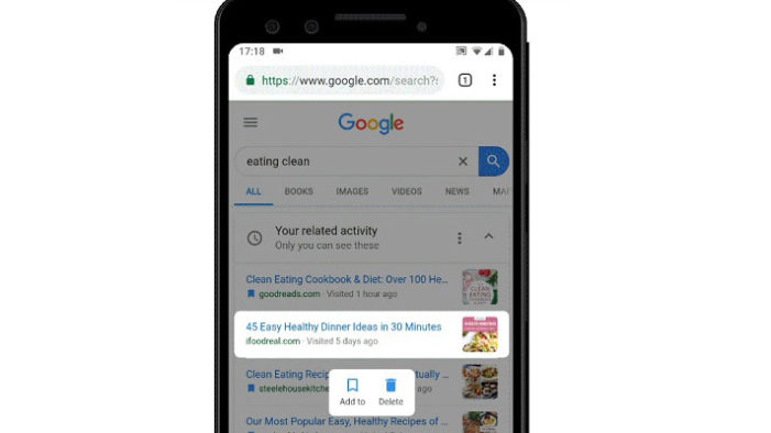 Google adds activity cards to users’ browsing history