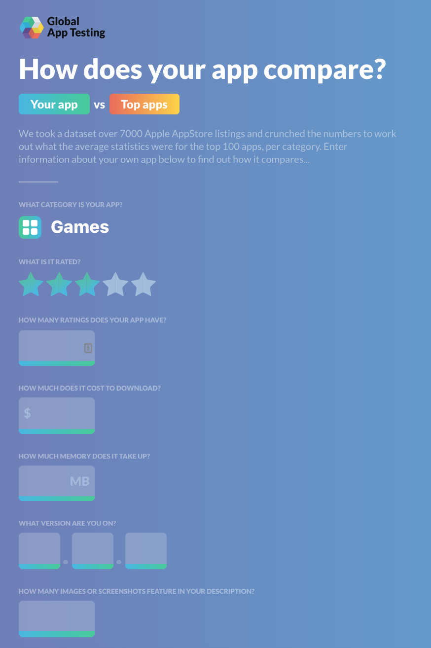 How does your app compare?