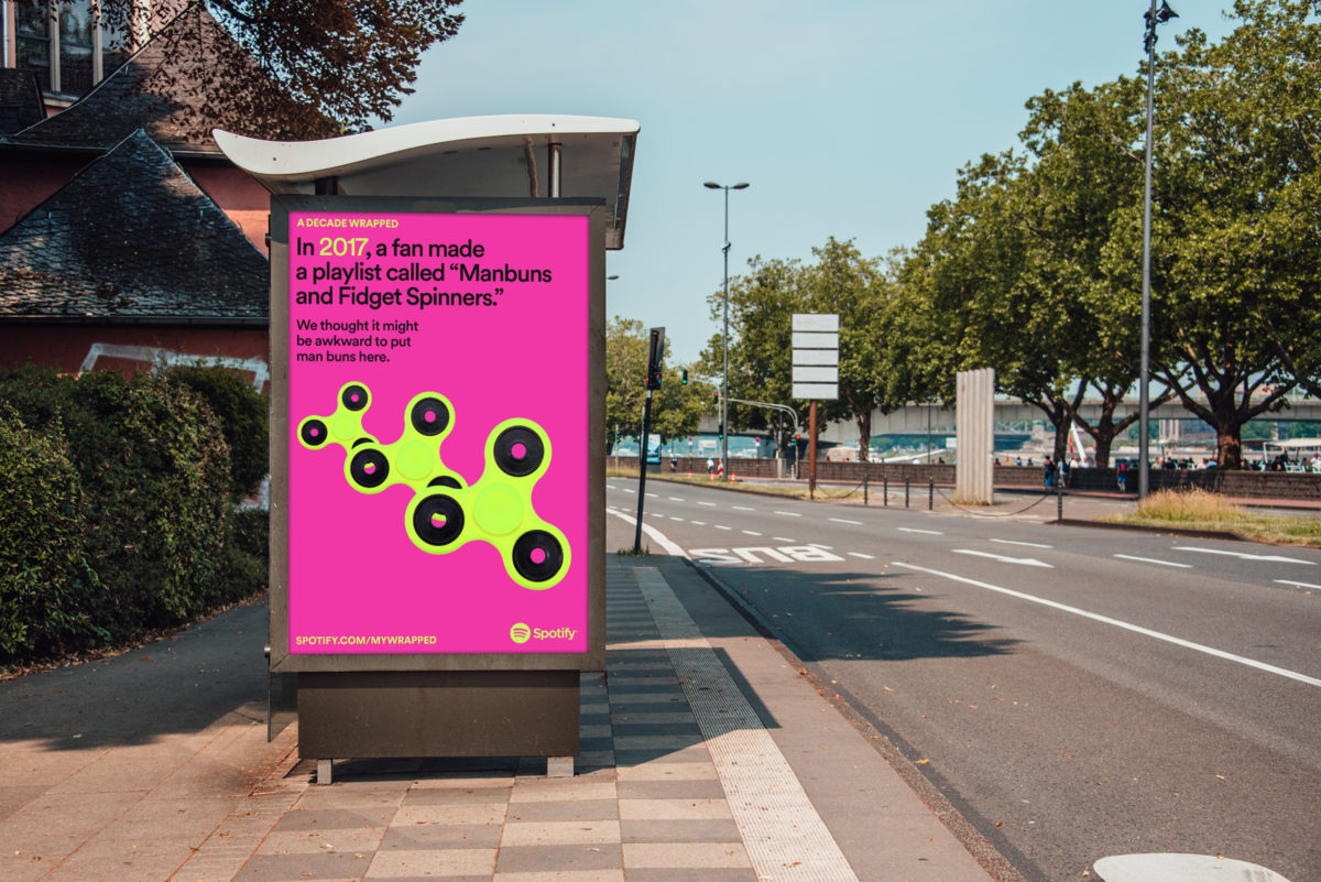 Bus stop with billboard