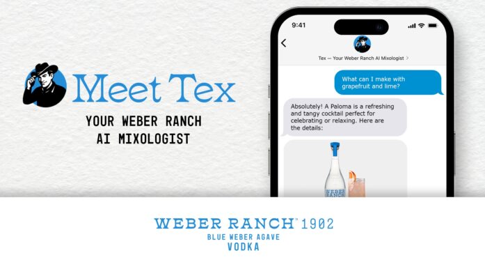 WEBER RANCH VODKA INTRODUCES ‘TEX,’ A FIRST-OF-ITS KIND PERSONALIZED ARTIFICIAL INTELLIGENCE MIXOLOGIST